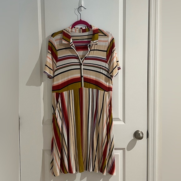 Torrid Collared Skater Dress Multicolored Stripe - Picture 1 of 2